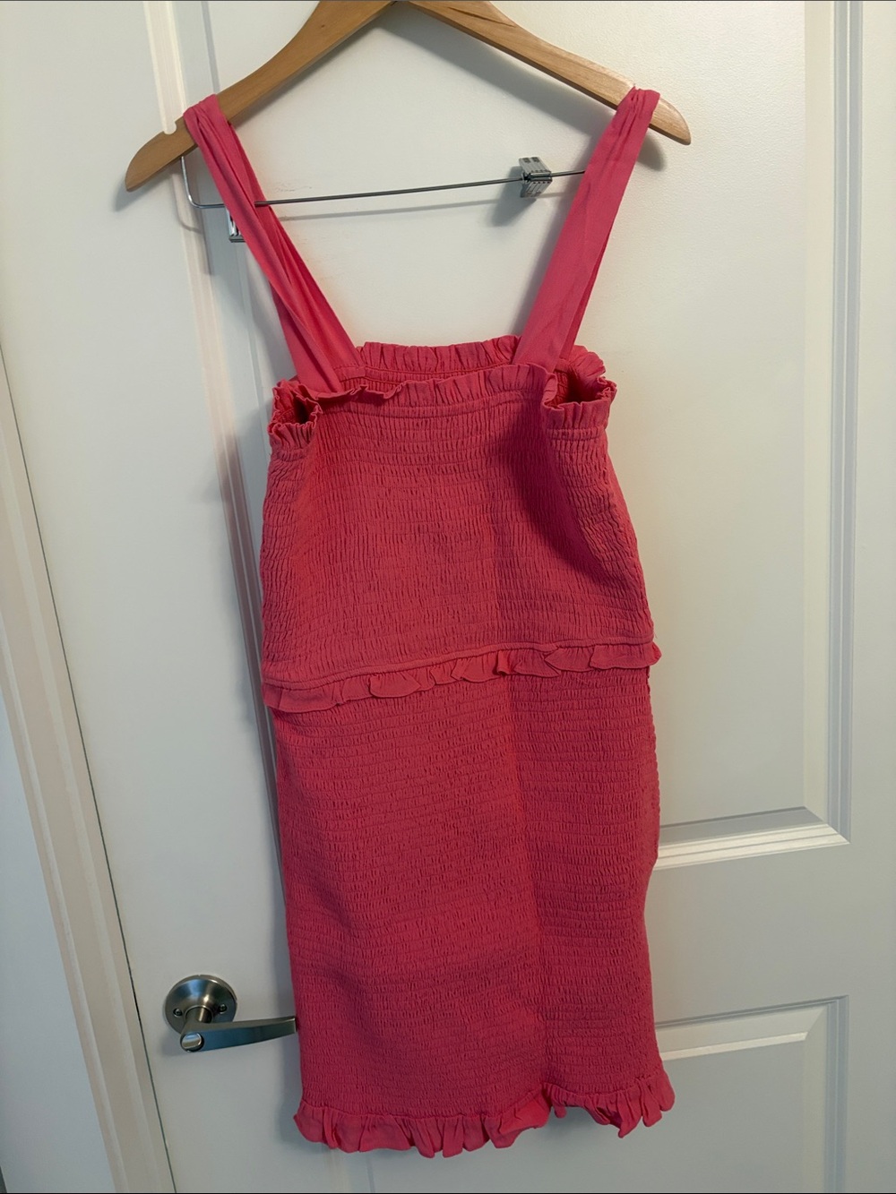 Buddy Love Hot Pink Smocked Ruffle Mini Dress